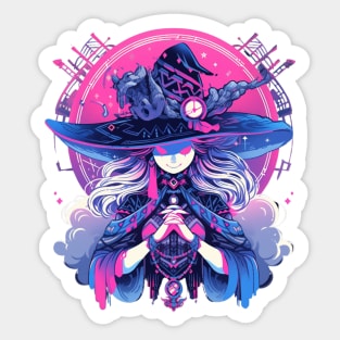 Pastel Goth Crazy Witch Sticker